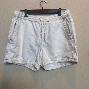 Zara White Athletic Shorts with Elastic Waistband
